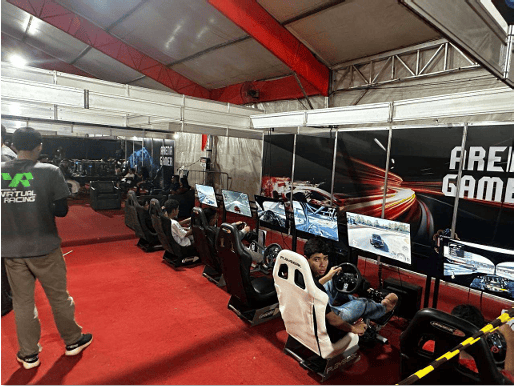 Entre as atrações estão áreas destinadas a PC Gamer, consoles, fliperamas, Just Dance, simuladores de corrida, realidade virtual, robótica e exposição relacionada à história dos videogames | Foto: Divulgação