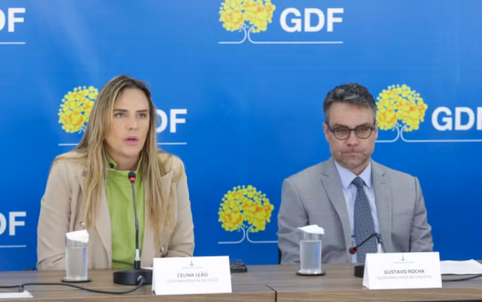 Celina Leão (PP) e Gustavo Rocha (Republicanos). — Foto: Agência Brasília
