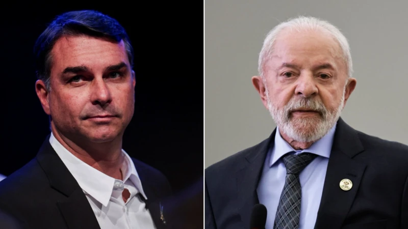 Flávio Bolsonaro e Lula devem participar apenas do último debate do primeiro turno, promovido pela Globo dias antes da eleição (Foto: Getty Images)