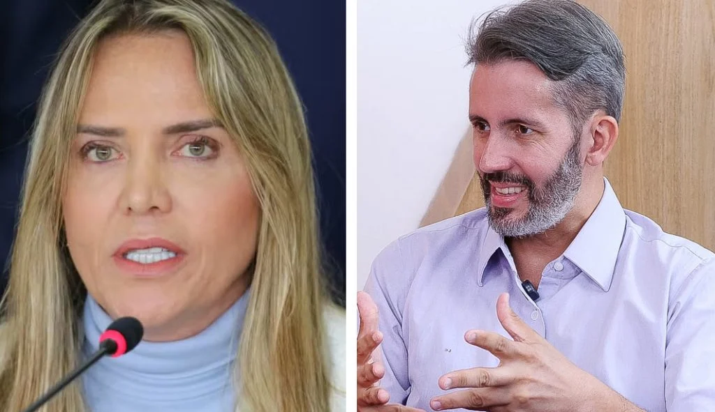 Celina Leão e Leandro Grass, candidatos ao governo do DF. Fotos: Fabio Rodrigues-Pozzebom/Agência Brasil e Divulgação